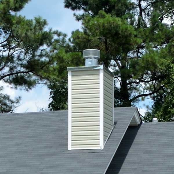 Chase Cover on a Prefab Chimney