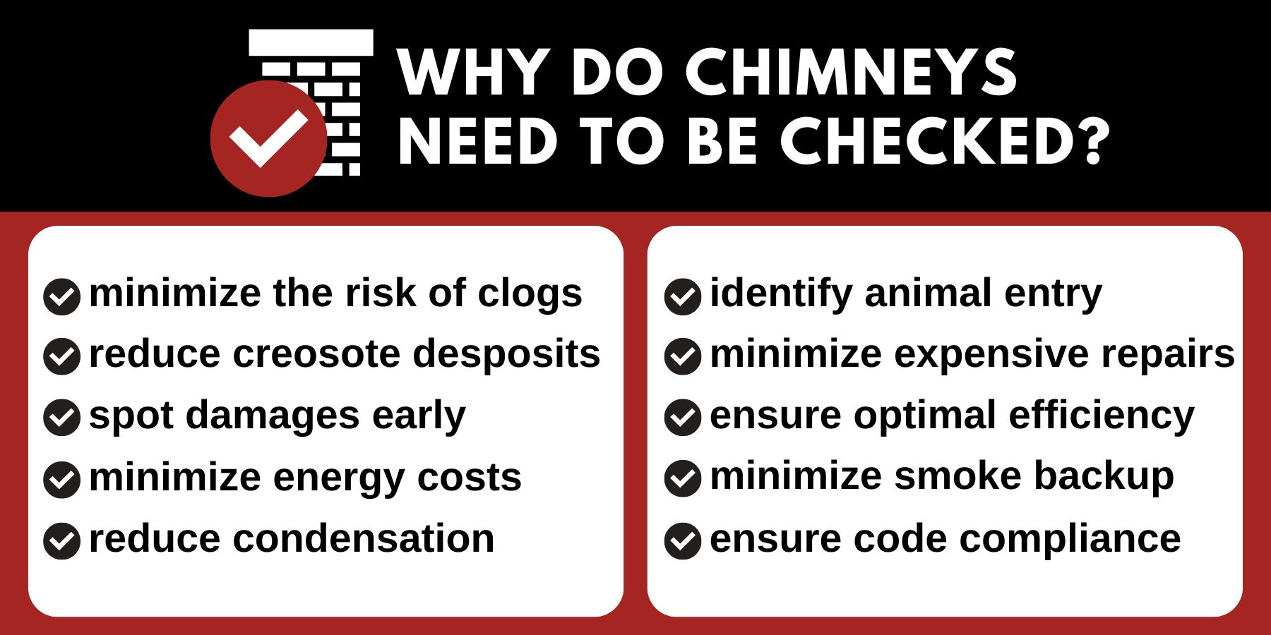 Original infographic asking "Why do chimneys need to be checked?"
